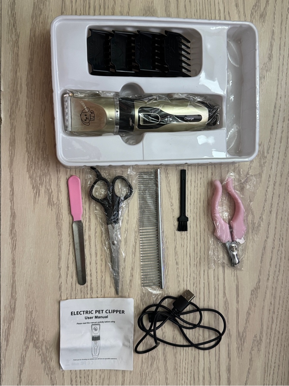Dog Clippers Pet Grooming Clipper, Upgraded Low Noise Dog Cat Hair Trimmer Cutte